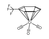 (η6-(trifluoromethyl)benzene)tricarbonylchromium(0)结构式