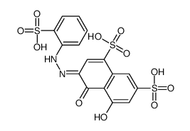 5-hydroxy-4-oxo-3-[(2-sulfophenyl)hydrazinylidene]naphthalene-1,7-disulfonic acid结构式