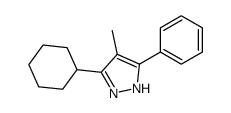 5-cyclohexyl-4-methyl-3-phenyl-1H-pyrazole结构式