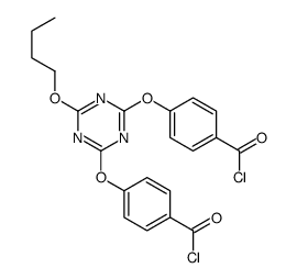 4-[[4-butoxy-6-(4-carbonochloridoylphenoxy)-1,3,5-triazin-2-yl]oxy]benzoyl chloride结构式