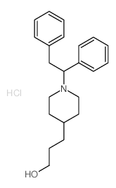 3-[1-(1,2-diphenylethyl)-4-piperidyl]propan-1-ol结构式