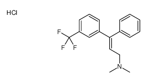 (E)-N,N-dimethyl-3-phenyl-3-[3-(trifluoromethyl)phenyl]prop-2-en-1-amine,hydrochloride Structure