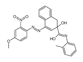 2-Hydroxy-N-(2-methylphenyl)-1-[(2-nitro-4-methoxyphenyl)azo]-3-naphthamide Structure