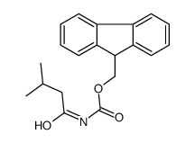 9H-fluoren-9-ylmethyl N-(3-methylbutanoyl)carbamate结构式