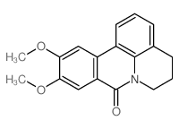 5,6-dihydro-10,11-dimethoxy-4H,8H-pyrido<3,2,1-de>phenanthridin-8-one Structure