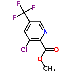 3-氯-5-(三氟甲基)吡啶-2-羧酸甲酯结构式