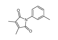 3,4-dimethyl-1-(3-methylphenyl)pyrrole-2,5-dione结构式
