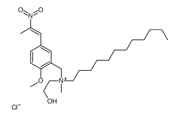 dodecyl-(2-hydroxyethyl)-[[2-methoxy-5-[(Z)-2-nitroprop-1-enyl]phenyl]methyl]-methylazanium,chloride Structure