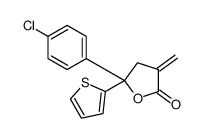 5-(4-chlorophenyl)-3-methylidene-5-thiophen-2-yloxolan-2-one结构式