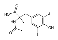 N-Acetyl-4-hydroxy-3,5-dijod-α-methyl-phenylalanin Structure