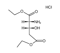 DL-erythro-3-hydroxy-glutamic acid diethyl ester; hydrochloride Structure