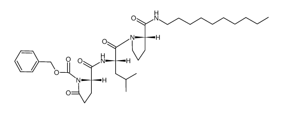 Z-pGlu-Leu-Pro-NH-Dec结构式