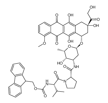 N-[Nα-(9-fluorenylmethoxycarbonyl)valylprolyl]doxorubicine Structure