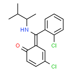 2-((1,2-Dimethylpropyl)imino-(2-chlorophenyl)methyl)-4-chlorophenol结构式