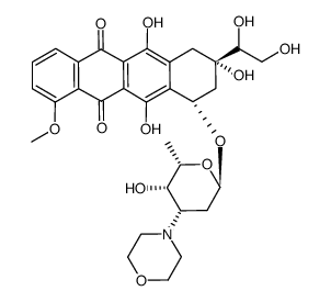 3'-deamino-3'-(4-morpholinyl)-13-dihydrodoxorubicin结构式