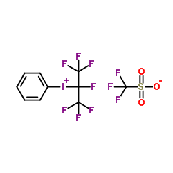 (全氟异丙基)苯基碘鎓三氟甲磺酸盐结构式