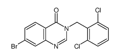 7-bromo-3-[(2,6-dichlorophenyl)methyl]quinazolin-4-one Structure