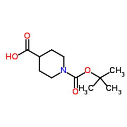 1-Boc-4-哌啶甲酸结构式