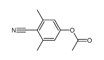4-acetoxy-2,6-dimethyl-benzonitrile结构式