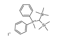 (bis(trimethylsilyl)methyl)(methyl)diphenylphosphonium iodide结构式