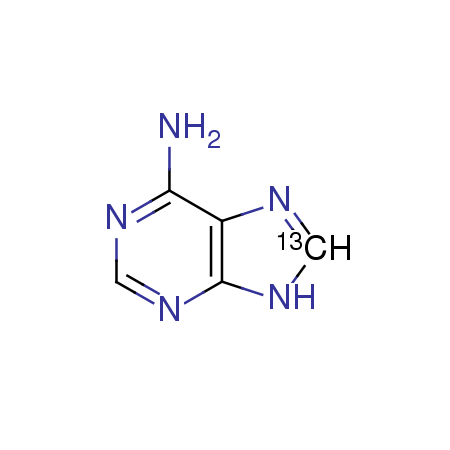腺嘌呤-13C结构式