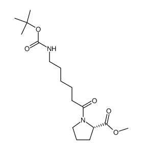 Boc-6-aminocaproyl-L-proline methyl ester结构式