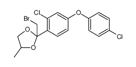 2-(溴甲基)-2-[2-氯-4-(4-氯苯氧基)苯基]-4-甲基-1,3-二氧戊环结构式