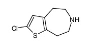 2-氯-5,6,7,8-四氢-4H-噻吩并[2,3-d]氮杂烷结构式