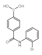 4-[(2-溴苯基)氨基甲酰基]苯硼酸结构式