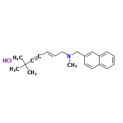 (E)-N,6,6-trimethyl-N-(naphthalen-2-ylmethyl)hept-2-en-4-yn-1-amine,hydrochloride Structure