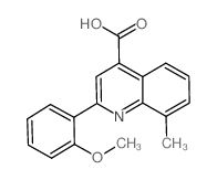 2-(2-甲氧基苯基)-8-甲基喹啉-4-羧酸结构式