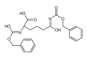 N2,N6-双(苄氧羰基)-L-高谷氨酰胺结构式