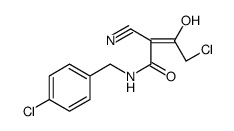 2-Butenamide, 4-chloro-N-[(4-chlorophenyl)methyl]-2-cyano-3-hydroxy Structure