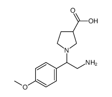 1-[2-AMINO-1-(4-METHOXY-PHENYL)-ETHYL]-PYRROLIDINE-3-CARBOXYLICACID结构式
