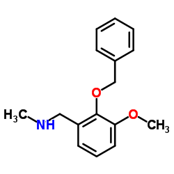 1-[2-(Benzyloxy)-3-methoxyphenyl]-N-methylmethanamine Structure