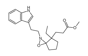 3-{4-Ethyl-2-[2-(1H-indol-3-yl)-ethyl]-1-oxa-2-aza-spiro[2.4]hept-4-yl}-propionic acid methyl ester结构式