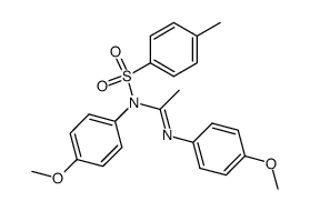 N1-tosyl-N1,N2-bis(p-methoxyphenyl)acetamidine结构式