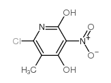 6-Chloro-2,4-dihydroxy-5-methyl-3-nitropyridine结构式