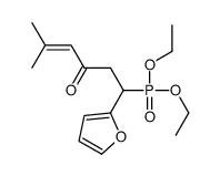 1-diethoxyphosphoryl-1-(furan-2-yl)-5-methylhex-4-en-3-one结构式