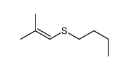 1-(2-methylprop-1-enylsulfanyl)butane结构式