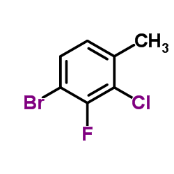 1-Bromo-3-chloro-2-fluoro-4-methylbenzene structure