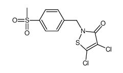 4,5-dichloro-2-[(4-methylsulfonylphenyl)methyl]-1,2-thiazol-3-one Structure
