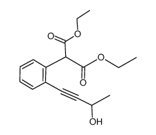 diethyl 2-(2-(3-hydroxybut-1-ynyl)phenyl)malonate Structure