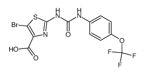 5-Bromo-2-[({[4-(trifluoromethoxy)phenyl]amino}carbonyl)amino]-1,3-thiazole-4-carboxylic acid Structure