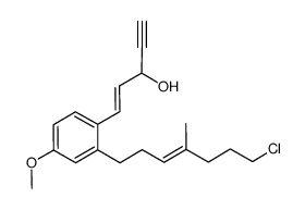 (1E)-1-(2-(7-chloro-4-methylhept-3-enyl)-4-methoxyphenyl)pent-1-en-4-yn-3-ol结构式