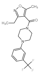 (3-乙基-5-甲基-4-异噁唑基)[4-[3-(三氟甲基)己基]-1-哌嗪基]-甲酮结构式