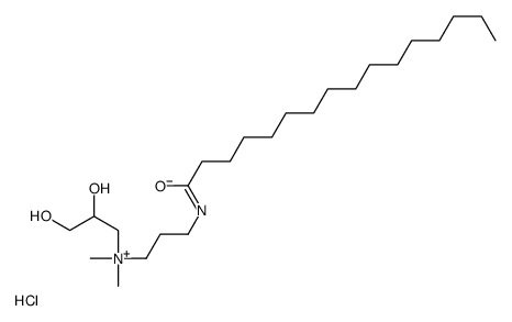 2,3-dihydroxypropyl-[3-(hexadecanoylamino)propyl]-dimethylazanium,chloride Structure