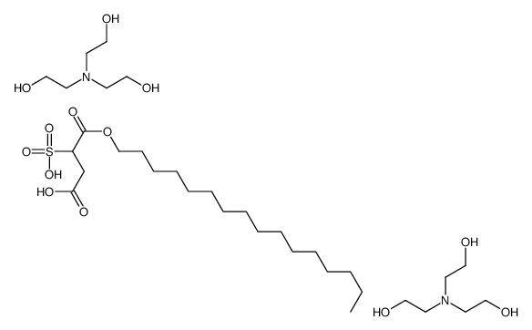 1-hexadecyl hydrogen 2-sulphosuccinate, compound with 2,2',2''-nitrilotri[ethanol] (1:2) Structure