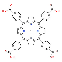 铂(II) meso-四 (4-羧基苯基)卟啉结构式