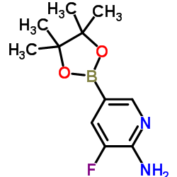 3-Fluoro-2-aminopyridine-5-boronic acid pinacol ester Structure